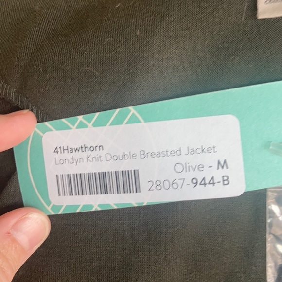 41Hawthorn Londyn Knit Double breasted jacket olive/army green - Picture 14 of 15